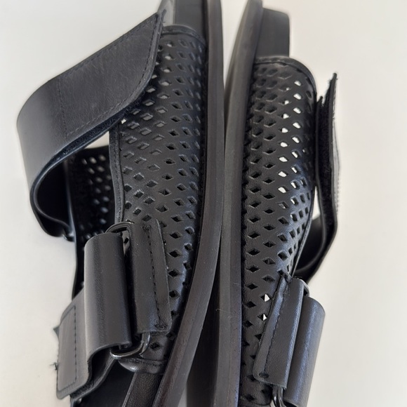 Mercedes Castillo Celynne Slide Sandal Perforated Grip-Strap Black 9.5/ 39.5 - Picture 10 of 16